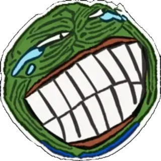 🤣 밈, 페페, 개구리, 인터넷, 이모티콘, 얼굴 telegram sticker