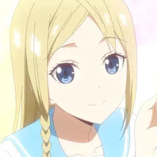 😃 Anime, Mädchen, Blond, Charakter, Cartoon telegram sticker