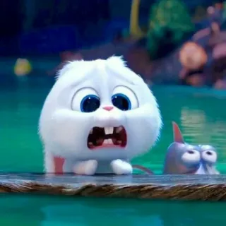 🐾 Snowball The Secret Life of Pets coniglio, coniglietto, cartone animato, animale whatsapp sticker