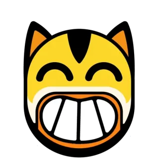 😃 表情符号, 笑脸, 黄色, 卡通, 脸, 表情, 搞笑 telegram sticker