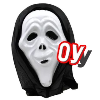 🙊 Scream Oy ghostface, mask, halloween, horror, scary whatsapp sticker