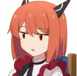 😶 anime, cartoon, character, bored, expression telegram sticker