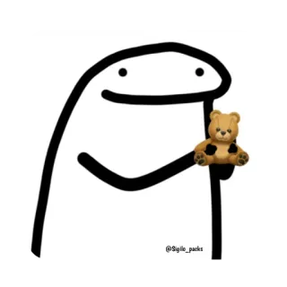 🐻 bear, teddy bear, stick figure, cute, toy telegram sticker