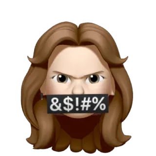 🐻 & $ ! # % arrabbiato, censurato, volgare, emoji, offensivo telegram sticker