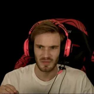 😧 PewDiePie youtuber, gamer, meme, internet personality telegram sticker