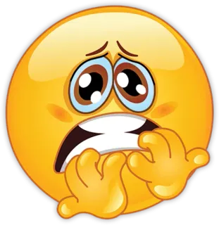 😱 emoji, worried, anxious, nervous, scared, fearful telegram sticker