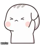 😣 gatto, adesivo, carino, animale, kawaii, infastidito whatsapp sticker