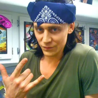 🤟 man, bandana, portrait, t-shirt, hairstyle telegram sticker