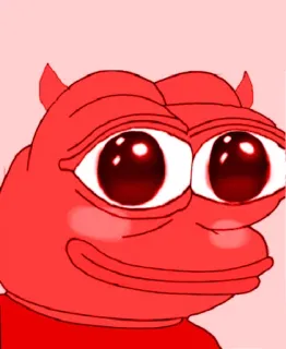 👹 Pepe the Frog pepe, grenouille, diable, mème, dessin animé telegram sticker