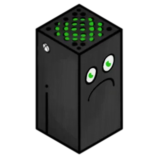 ☹️ xbox, konsole, cartoon, videospiel, technologie telegram sticker
