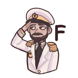 🫡 oficer, salut, mundur, mężczyzna, postać, kreskówka telegram sticker