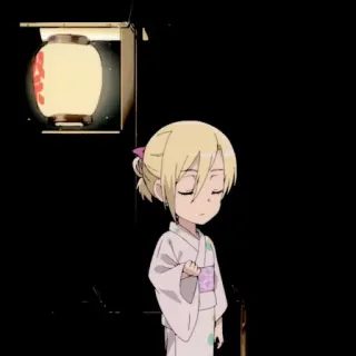 🧺 Anime, Garota, Kimono, Lanterna, Yukata, Japonês, Desenho animado telegram sticker
