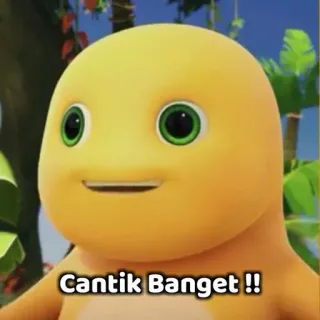 😙 Cantik Banget !! cartone animato, carino, dinosauro, giallo telegram sticker