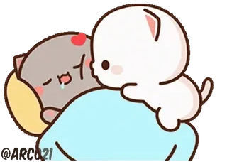๐ฝ cat, peach cat, cat love, cute cat, lovely telegram sticker