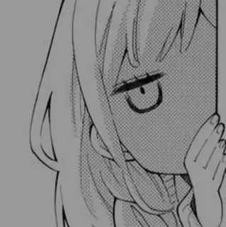 ➰ Anime, Manga, Mädchen, Schmollen, Süß, Cartoon telegram sticker
