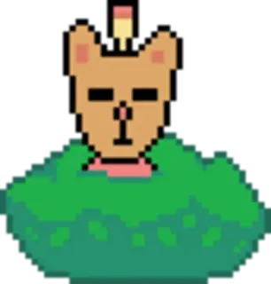 😑 Pixel art, Gato, Arbusto, Animal whatsapp sticker