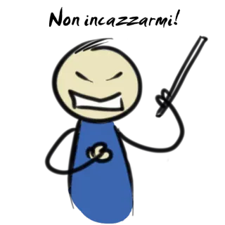 😡 en colère, bonhomme allumette, agressivité, frustration, dessin animé, expression telegram sticker