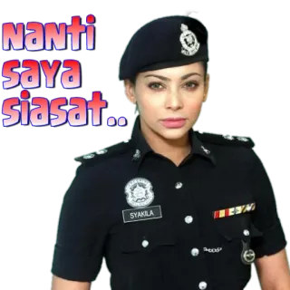 👮 NANTI
SAYA
SIASAT.. polizia, agente, donna, uniforme, indagine whatsapp sticker