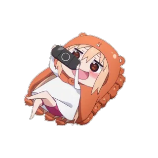 🎥 Umaru Doma Himouto! Umaru-chan 动漫, 漫画, 小埋, 可爱, 卡通, Q版 whatsapp sticker