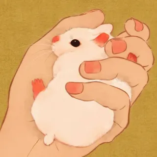 🐹 hamster, pet, animal, cute, hand, rodent telegram sticker