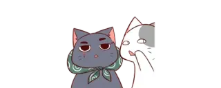 😒 gato, desenho animado, animal, adesivo telegram sticker