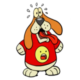 😨 dessin animé, chien, expression, drôle, animal telegram sticker