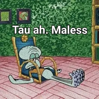 🌟 Squidward Tentacles SpongeBob SquarePants Tau ah. Maless Carlo, Bob l'éponge, hommes, dessin animé, animation whatsapp sticker