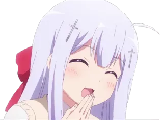 😄 Anime, Ragazza, Carina, Sorriso, Cartone animato telegram sticker
