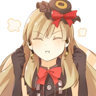 😤 Аниме, Мультфильм, Милый, Девушка, Персонаж, Иллюстрация telegram sticker