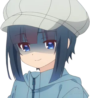 😏 Anime, Dziewczyna, Kreskówka, Postać, Słodkie, Ilustracja whatsapp sticker