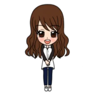 😊 Мультфильм, Аниме, Персонаж, Каваи, Девочка, Милый telegram sticker