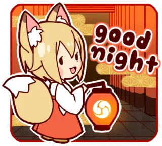 Miko-san of fox :: @line_stickers telegram stickers