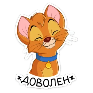 ☺️ ДОВОЛЕН mèo, mèo con, vui vẻ, hài lòng, hài lòng, động vật, thú cưng telegram sticker