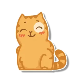 ☺️ gato, desenho animado, fofo, animal, adesivo telegram sticker