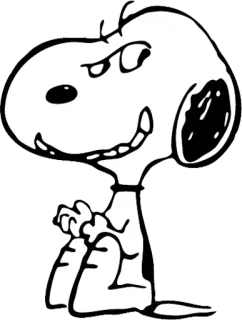 😈 Snoopy Peanuts 犬, 漫画, スヌーピー, ピーナッツ, ビーグル telegram sticker