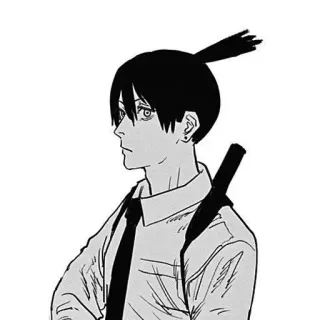 😐 Aki Hayakawa Chainsaw Man 动漫, 漫画, 早川秋, 链锯人, 剑, 角色, 动漫角色 whatsapp sticker