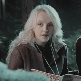 🙂 Luna Lovegood Harry Potter Luna Lovegood, Harry Potter, personaggio, film, libro telegram sticker