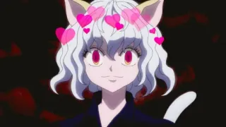 🥰 Neferpitou Hunter x Hunter animé, chat, Neferpitou, Hunter x Hunter, Fourmi Chimère, coeurs whatsapp sticker