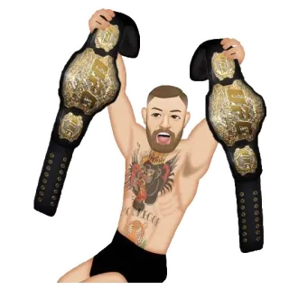 🙌 Conor McGregor Conor McGregor, UFC, combattant, sport, MMA, champion, ceinture, combat telegram sticker
