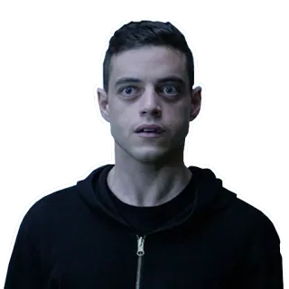 😵 Elliot Alderson Mr. Robot Hacker, Angst, gestresst, TV, Serie, Rami Malek telegram sticker