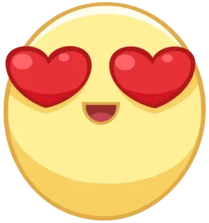 😍 이모지, 사랑, 하트, 미소 telegram sticker