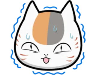 😰 gato, emoji, pegatina, dibujos animados whatsapp sticker