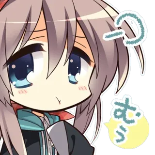 ⚪️ むぅ อนิเมะ, มังงะ, น่ารัก, คาวาอิ, ผู้หญิง, สติกเกอร์ telegram sticker