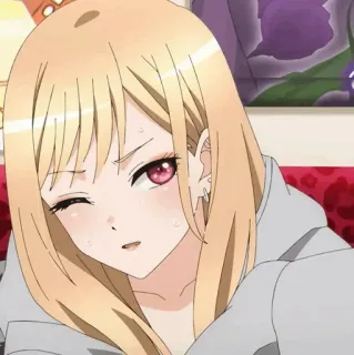 📓 Marin Kitagawa My Dress-Up Darling Anime, Cartoon, Blond, Marin Kitagawa, My Dress-Up Darling telegram sticker