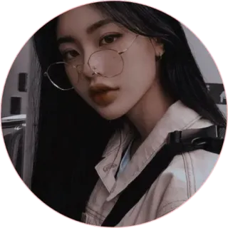 💭 woman, girl, glasses, person, portrait, asian telegram sticker