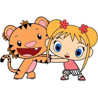 🐯 dibujos animados, personaje, tigre, chica, lindo, amigable telegram sticker