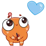 💙 Cartoon, Figur, Herz, Niedlich, Monster telegram sticker