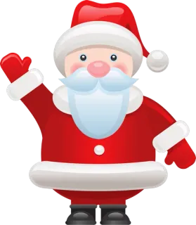 🎅 Santa Claus ซานตาคลอส, คริสต์มาส, วันหยุด, รื่นเริง, การ์ตูน, ฤดูหนาว whatsapp sticker
