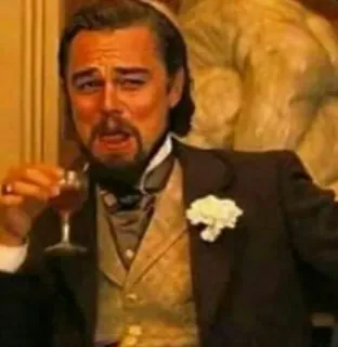 🤔 Leonardo DiCaprio acteur, mème, rire, vin, Leonardo DiCaprio telegram sticker