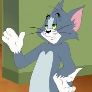 👋 Tom Cat Tom and Jerry desenho animado, gato, acenando, amigável, Tom e Jerry telegram sticker